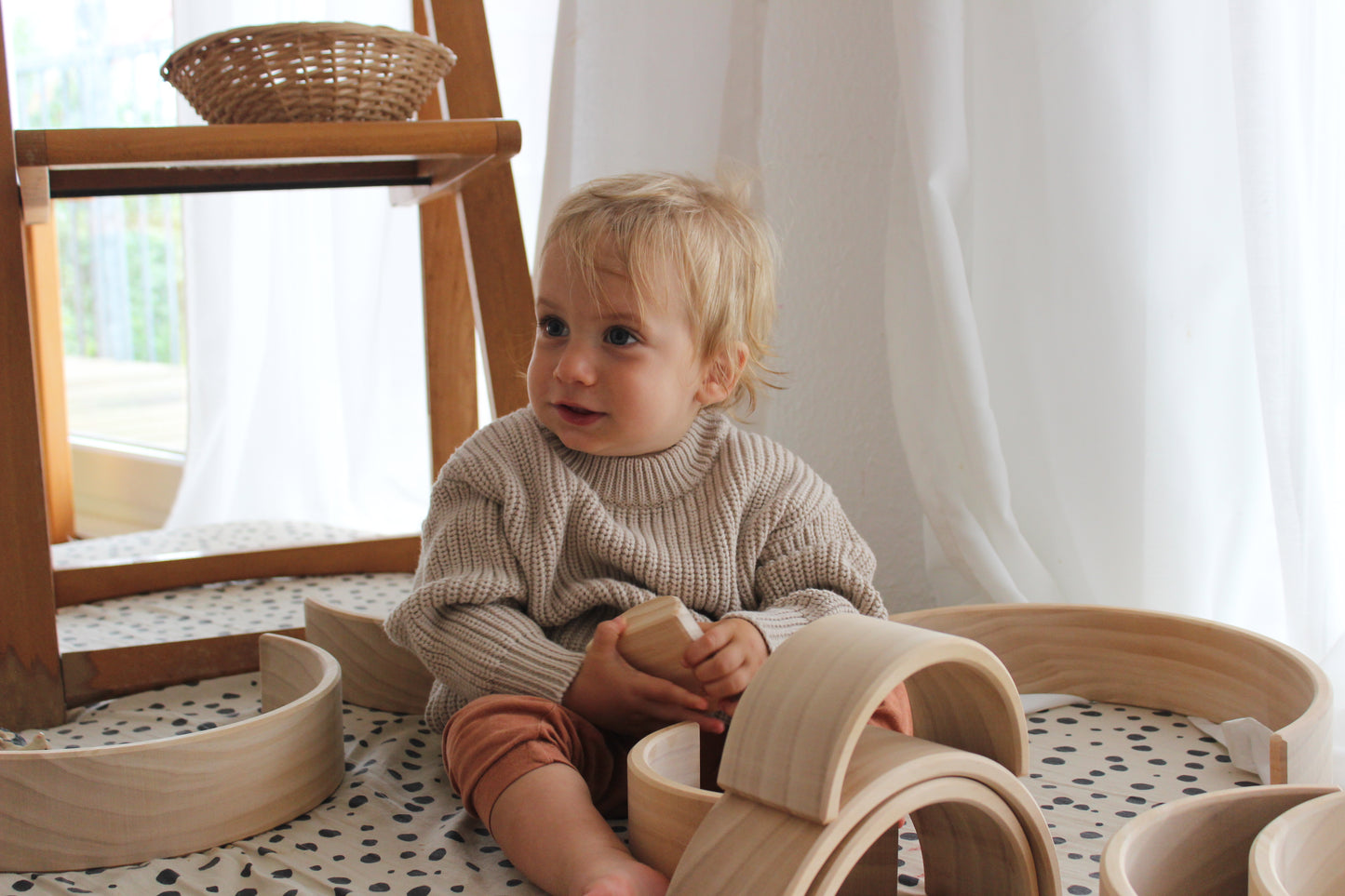 Large Wooden Rainbow - Montessori