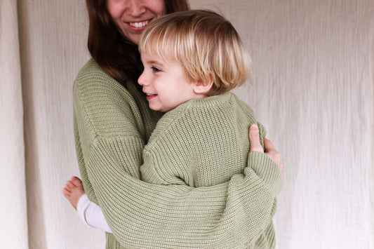 Heavy Chunky Knit Pulli MUM Sage - salbeigrün